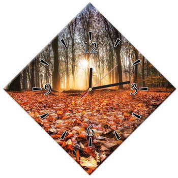 Zegar Jesienny widok Pejzaż, 42x42cm - ZeSmakiem