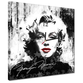 Zegar Marilyn Monroe Usta, 40x40cm - ZeSmakiem