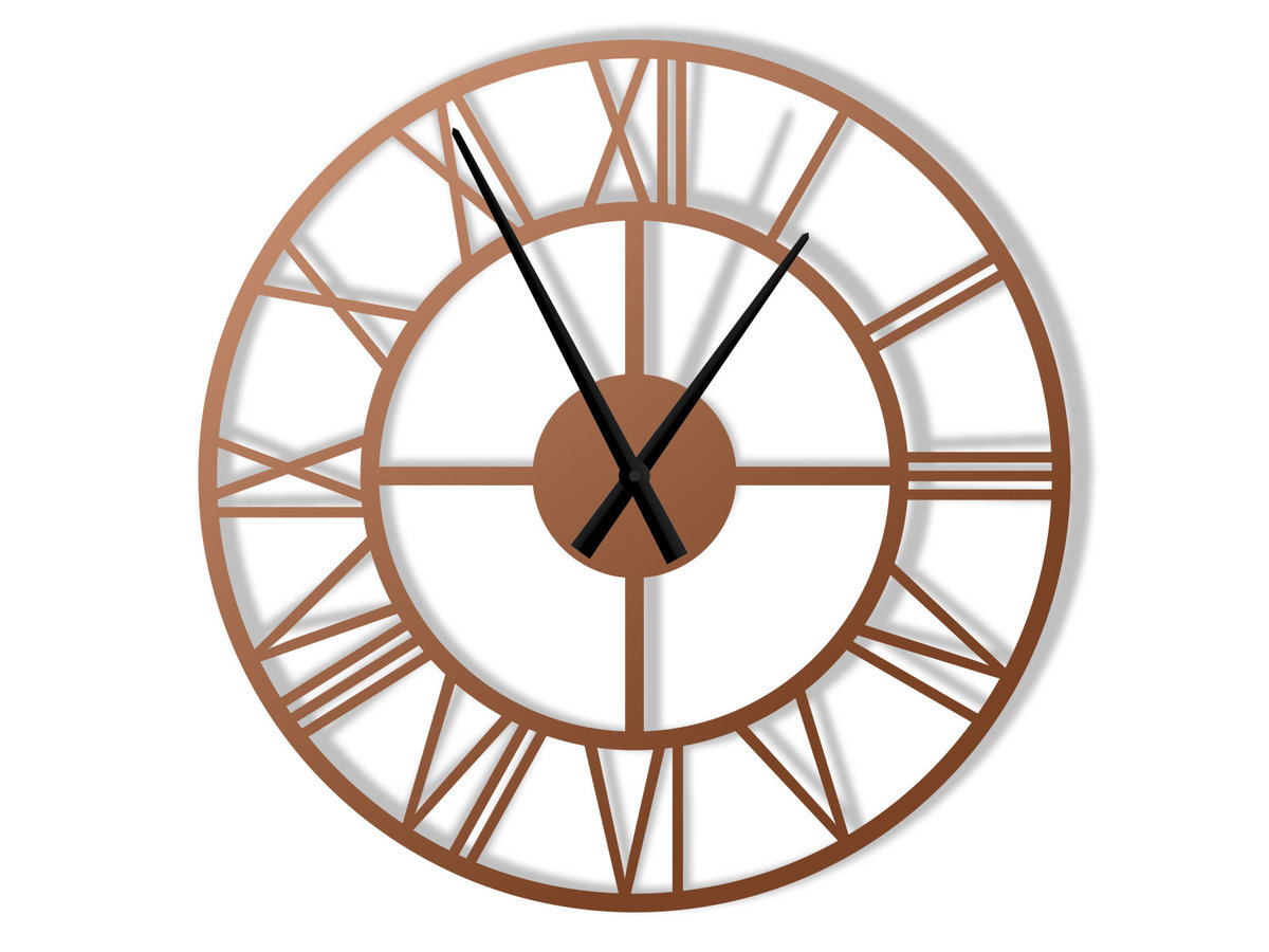Фото - Настінний годинник Roma Zegar metalowy  loft 70 cm miedziany 