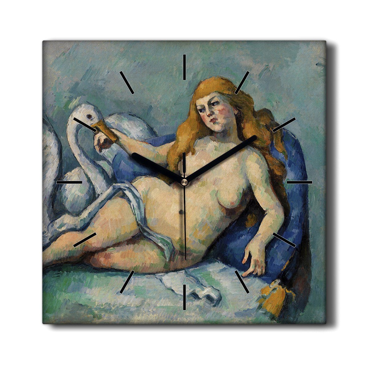 Zegar na płótnie Leda i swan Paul Cézanne 30x30 cm Coloray Coloray Sklep EMPIK COM