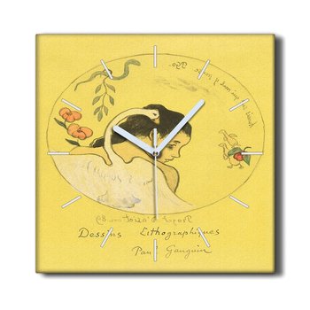 Zegar na płótnie wiszący cichy 30x30 Leda Gauguin, Coloray - Coloray