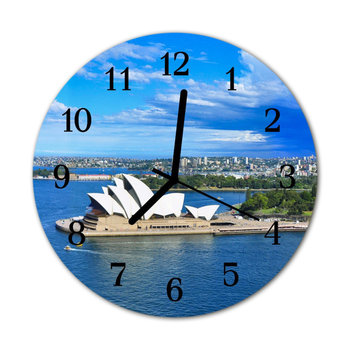 Zegar na szkle Prezent Okrągły Sydney opera Miasto - Tulup