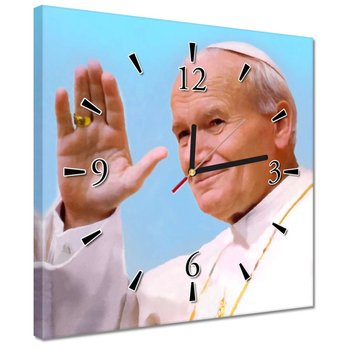 Zegar Papież Polak Jan Paweł II, 30x30cm - ZeSmakiem