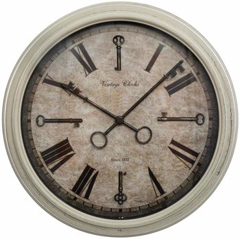Zegar ścienny ATMOSPHERA, brązowo-beżowy, 40 cm - Atmosphera