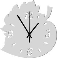 Zegar Ścienny Dekoracyjny Drewniany w formie Liścia Liść 45 cm