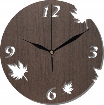 Zegar Ścienny Dekoracyjny Jesienny Spadające Liście 35 cm - DrewnianyDecor