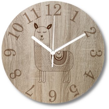 Zegar Ścienny Dekoracyjny Lama Olivia 35 cm - DrewnianyDecor