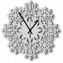 Zegar Ścienny Dekoracyjny Śnieżynki Świąteczny 45 cm