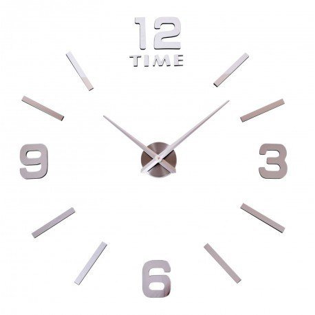 Фото - Настінний годинник Zegar ścienny Diy BAST 3D srebny
