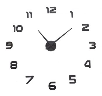 Zegar ścienny DIY NEPRI 65 - 130 cm - czarny 3D - GMM