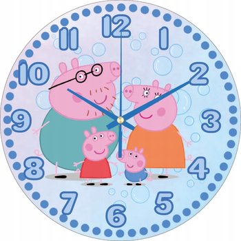 Zegar Ścienny Dla Dzieci Świnka Peppa 30Cm Rodzinka - Plexido