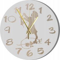 Zegar Ścienny dla Dziecka Dziewczynka z Lalką 45 cm