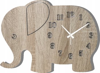 Zegar Ścienny dla Dziecka Słoń Słonik Marta 45 cm - DrewnianyDecor