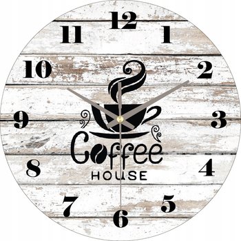 Zegar Ścienny do Kuchni Jadalni Ozdobny Kawa 30 cm - Plexido