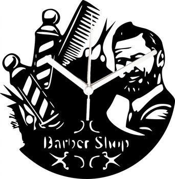 Zegar Ścienny do Salonu Barberskiego Barber Jeden 35 cm - DrewnianyDecor