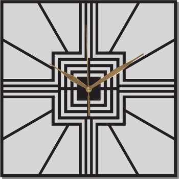 Zegar Ścienny Do Salonu Nowoczesny Zegar Drewniany Kwadratowy 35 cm - DrewnianyDecor