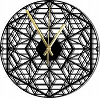 Zegar Ścienny Drewniany Ażurowy do Salonu Modern Loft 45 cm