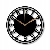 Zegar Ścienny Drewniany Cyfry Arabskie Klasyczny Zegar 35 cm