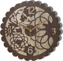 Zegar Ścienny Drewniany Dekoracyjna Magnolia 35 cm