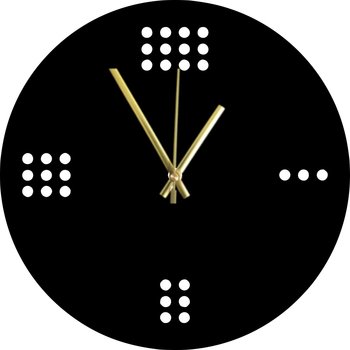 Zegar Ścienny Drewniany dekoracyjny Kropki Dots 45 cm - DrewnianyDecor