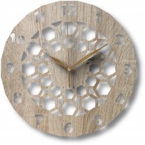 Zegar Ścienny Drewniany Dekoracyjny Molekuły 35 cm