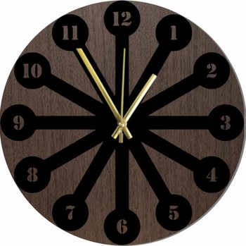 Zegar Ścienny Drewniany do Kuchni Salonu Matylda 45 cm - DrewnianyDecor