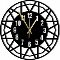 Zegar Ścienny drewniany Geometria Retro look 45 cm