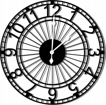 Zegar Ścienny Drewniany Klasyczny cichy Stylowy 45 cm - DrewnianyDecor