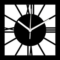 Zegar Ścienny Drewniany Kwadratowy Modny Styl Loft Prezent 35 cm