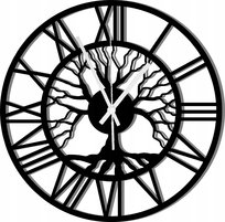 Zegar Ścienny drewniany Loft Drzewo Stylowy design 45 cm