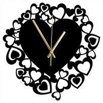 Zegar Ścienny Drewniany Miłosny Walentynki Idealny Prezent 45 cm
