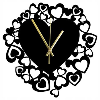 Zegar Ścienny Drewniany Miłosny Walentynki Idealny Prezent 45 cm - DrewnianyDecor