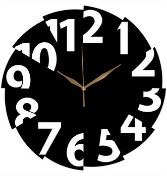 Zegar Ścienny Drewniany Modny Załamanie Czasowe Prezent 35 cm - DrewnianyDecor