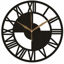 Zegar Ścienny drewniany Retro Look do Salonu Kuchni 35 cm
