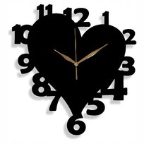 Zegar Ścienny Drewniany Serce Prezent Na Walentynki 35 cm
