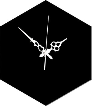 Zegar Ścienny Drewniany Sześciokąt Loft 45 cm - DrewnianyDecor