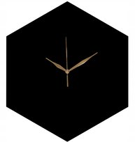 Zegar Ścienny Drewniany Sześciokąt Loft Modny 35 cm