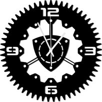 Zegar Ścienny Drewniany w stylu Industrialnym 45 cm