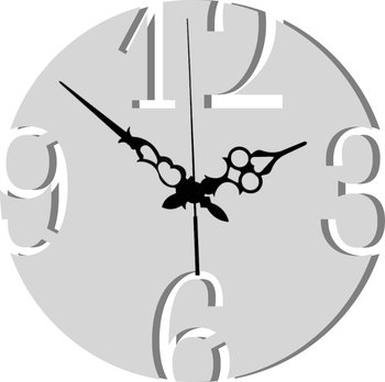 Zegar Ścienny Duże cyfry Ozdobny do Kuchni Salonu 45 cm - DrewnianyDecor