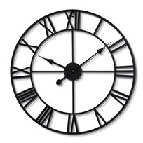 Zegar Ścienny Duży Na Ścianę LOFT Rzymski 3D 80cm Retro