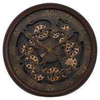 Zegar ścienny duży vintage Alban, widoczny mechanizm, Ø 76 cm Atmosphera