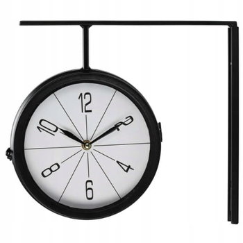 Zegar ścienny dwustronny czarny nowoczesny design 30 cm - Koopman