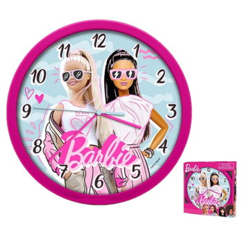Zegar ścienny dziecięcy Barbie na ścianę - Kids Euroswan
