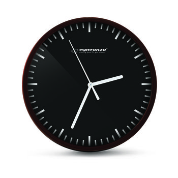 Zegar ścienny ESPERANZA Budapest, czarny - Esperanza