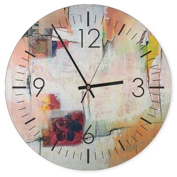 Zegar ścienny FEEBY, Abstrakcja Kolorowa 60x60 - Caro
