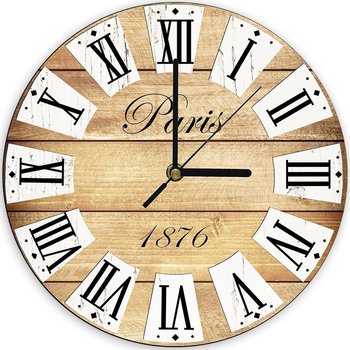 Zegar ścienny FEEBY, Paryż Deski Retro 60x60 - Feeby