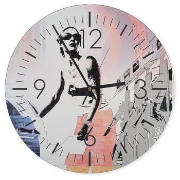 Zegar ścienny FEEBY, Pop Art Kobieta 60x60 - Caro
