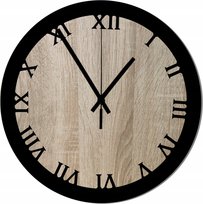 Zegar Ścienny Klasyczny Drewniany z Rzymskimi cyframi 45 cm