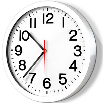 Zegar Ścienny Klasyczny Quartz Cichy Czytelny Biały - Retoo