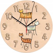 Zegar Ścienny Koty Wzór 2/ Epokoik